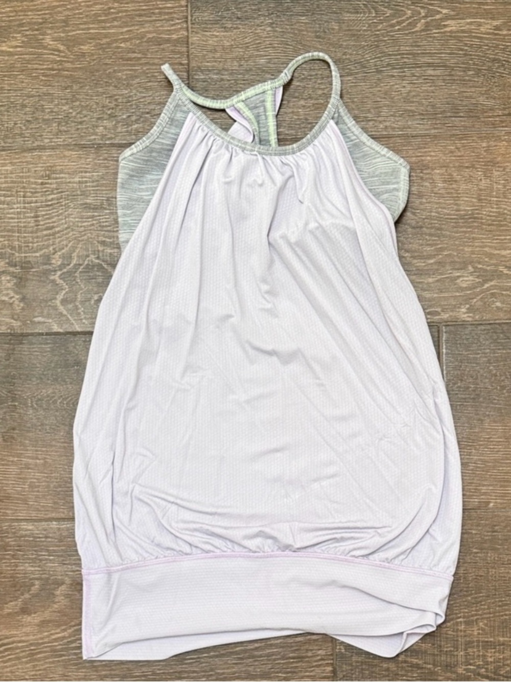 Lululemon Purple and Gray Tank Top w/ built in sports bra - size 4